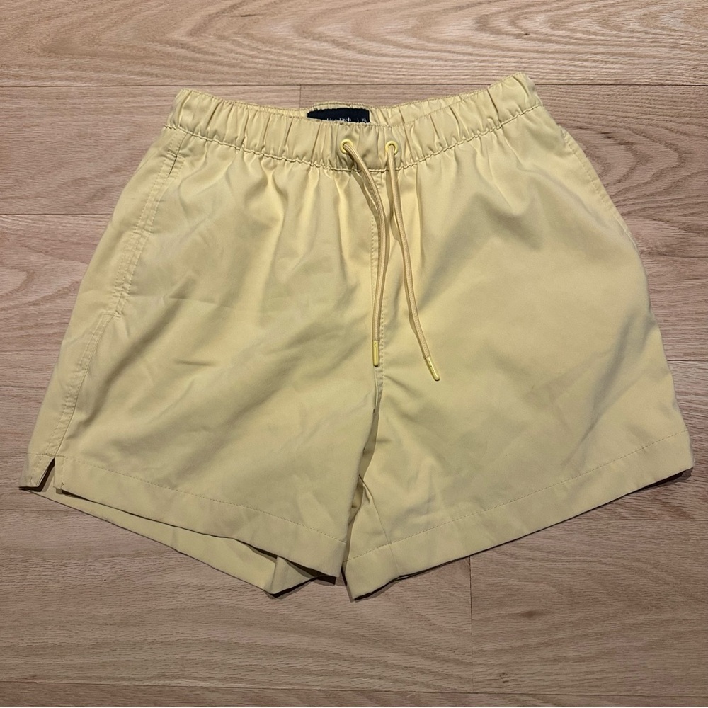 XSmall A&F Yellow Swim Shorts